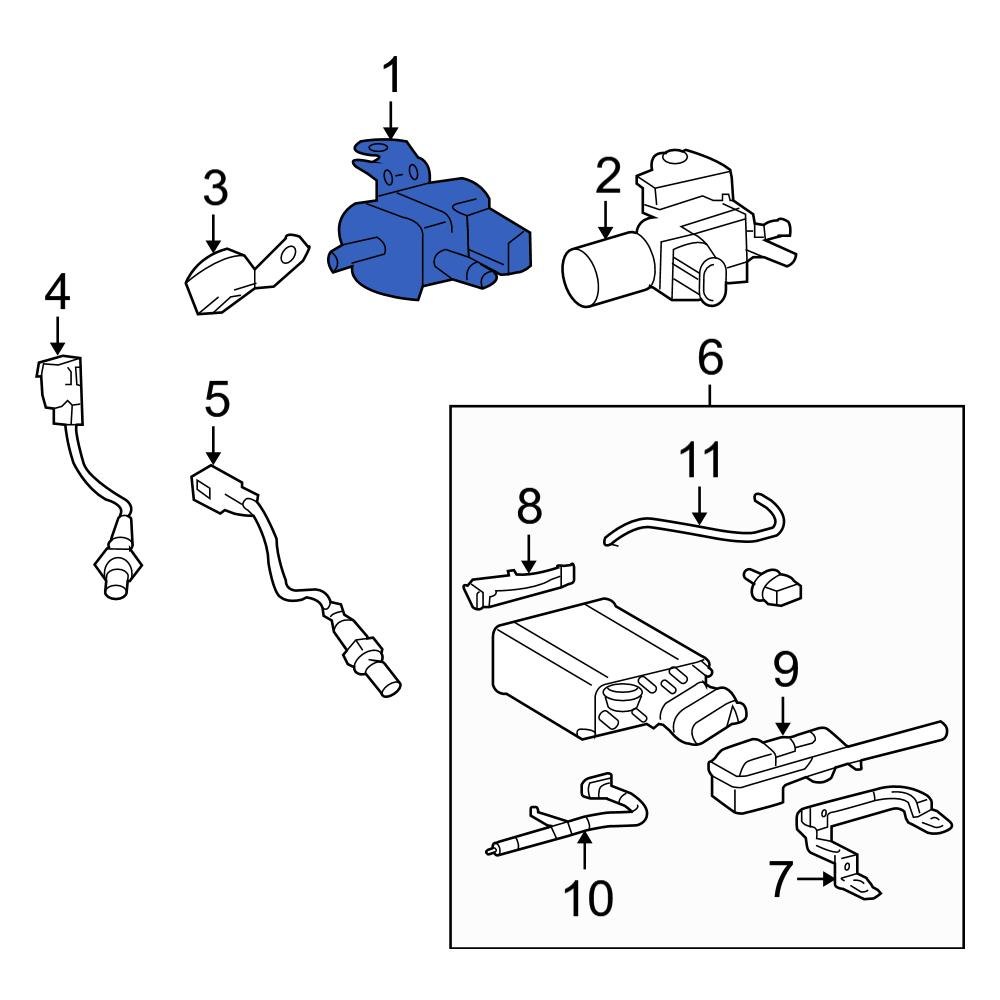 Toyota OE 258600S020 Front Exhaust Gas Recirculation (EGR) Vacuum