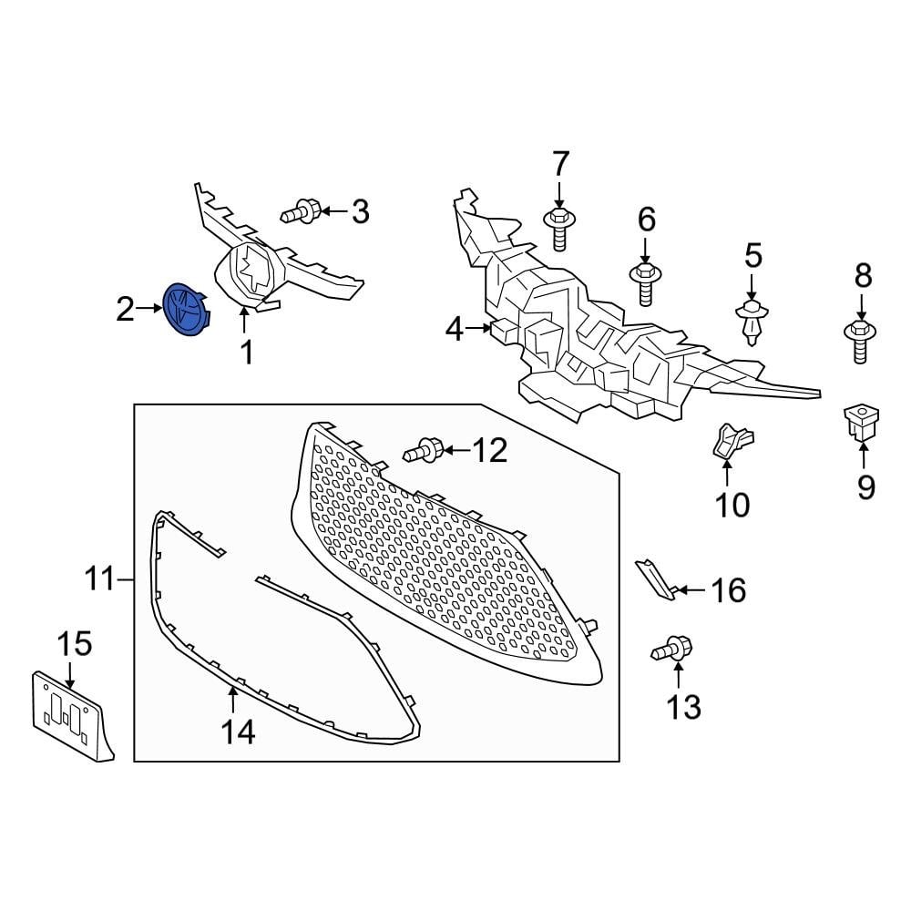 Toyota OE 9097502124 - Front Grille Emblem