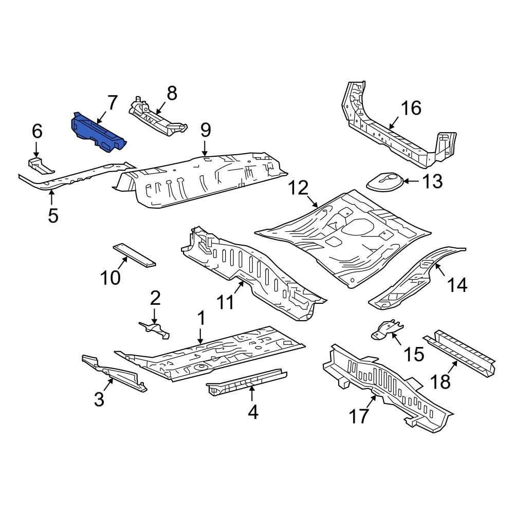 Toyota OE 5745247010 - Front Left Floor Pan Crossmember