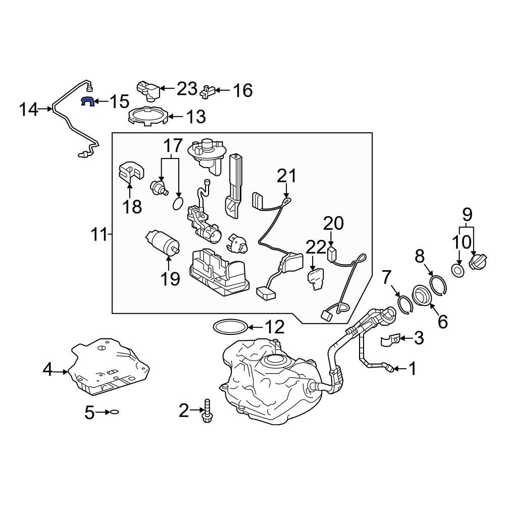 Toyota OE 7724106020 - Fuel Line Retainer