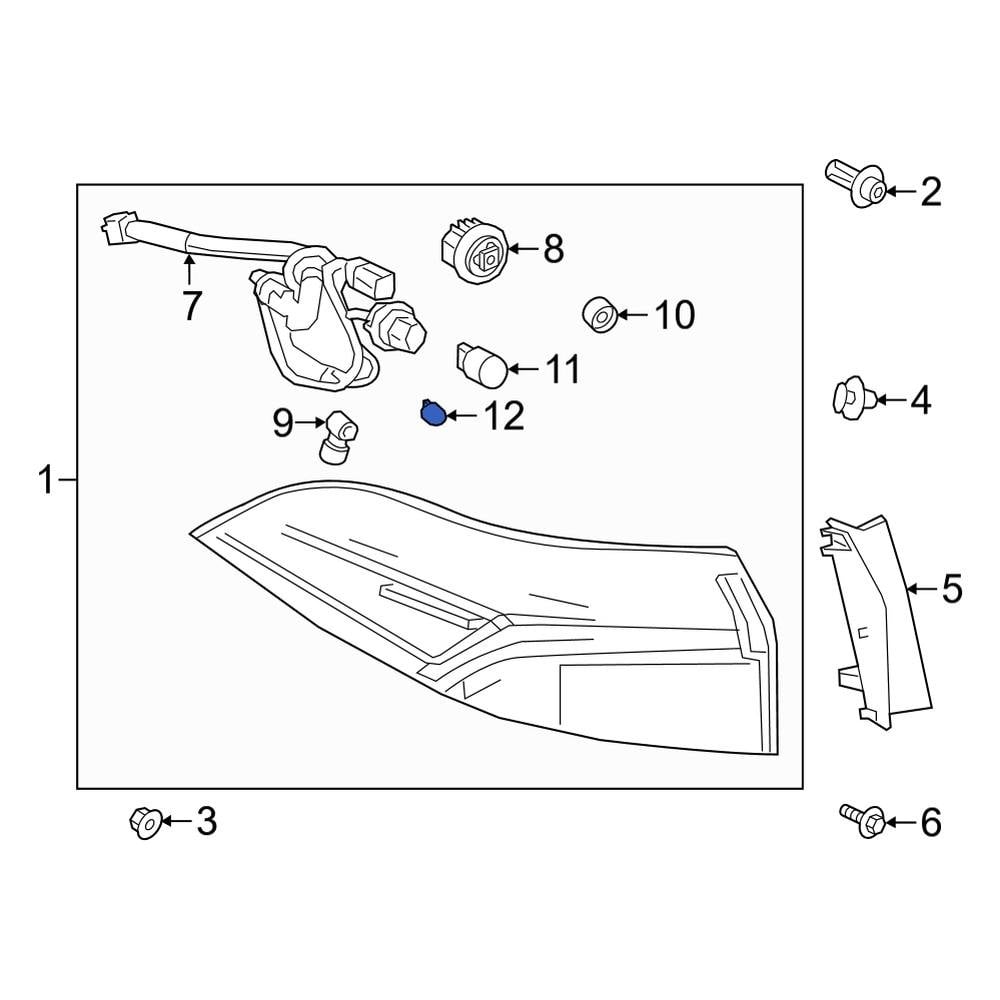 Toyota OE 9098111069 Side Marker Light Bulb