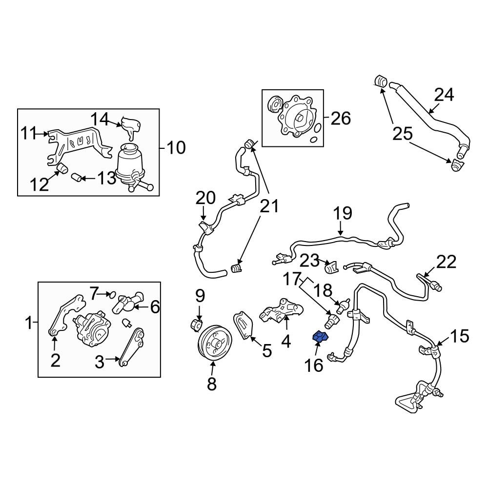 Toyota OE 4432730030 - Power Steering Pressure Hose Gasket