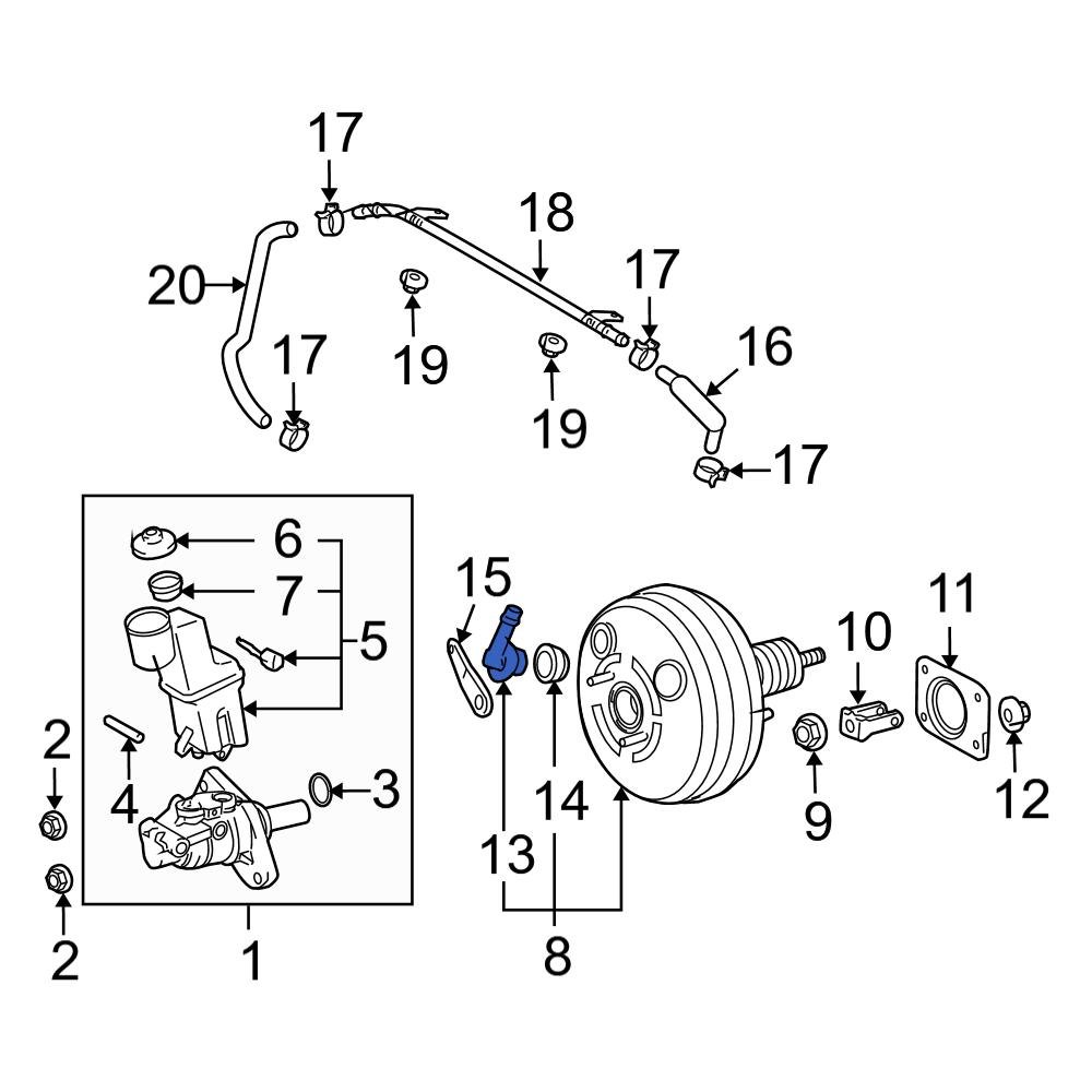 Toyota OE 4473012070 Power Brake Booster Check Valve