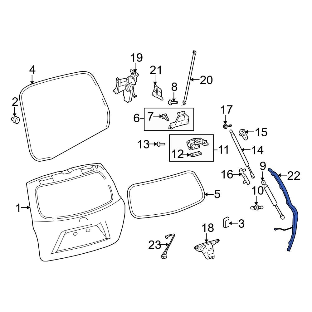 Toyota OE 842700E010 Rear Right Liftgate Object Sensor