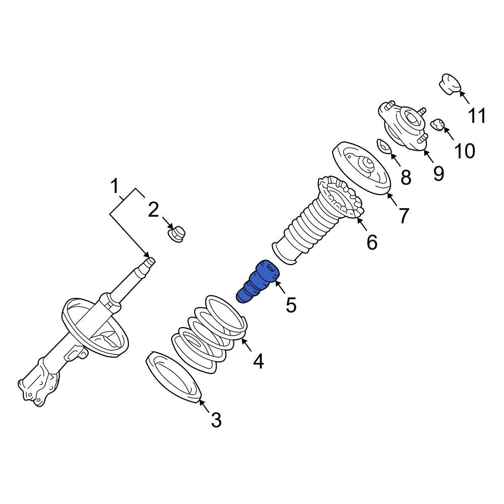 Toyota OE 48331AB010 Front Suspension Strut Bumper