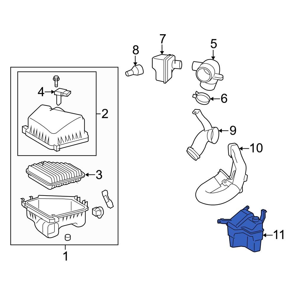 Toyota OE 178930T020 Engine Air Intake Resonator