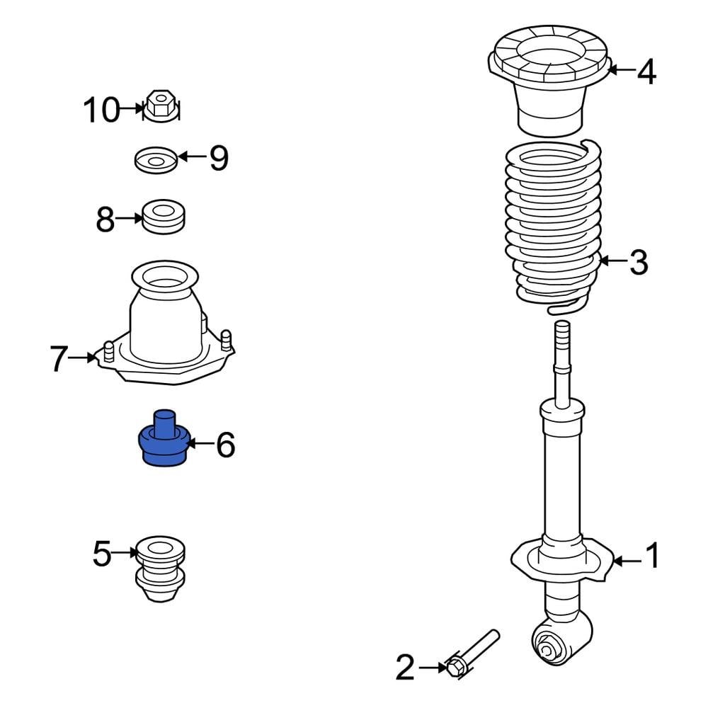 Toyota OE 4875001020 Lower Suspension Shock Absorber Mount Insulator