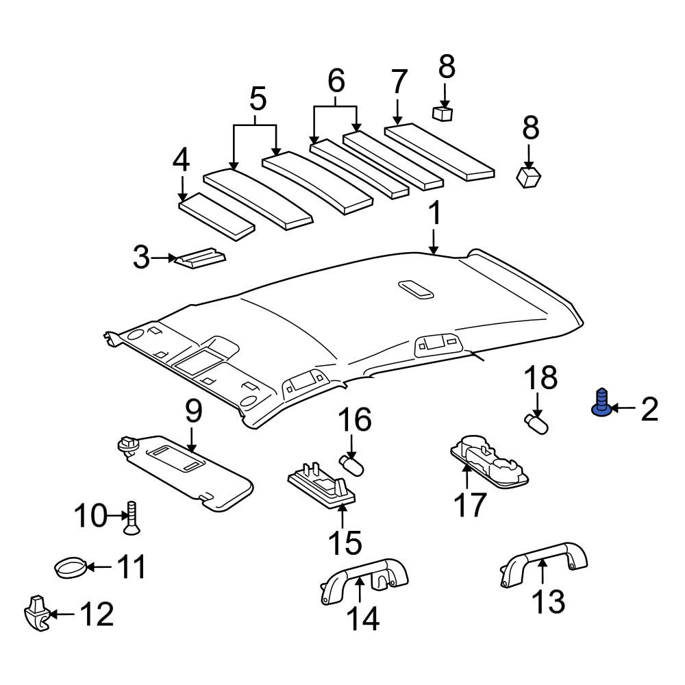 Toyota OE 9046705164B0 - Headliner Clip