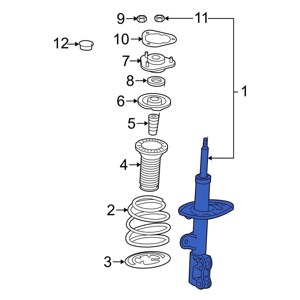 Toyota OE 4852009M81 Front Left Suspension Strut