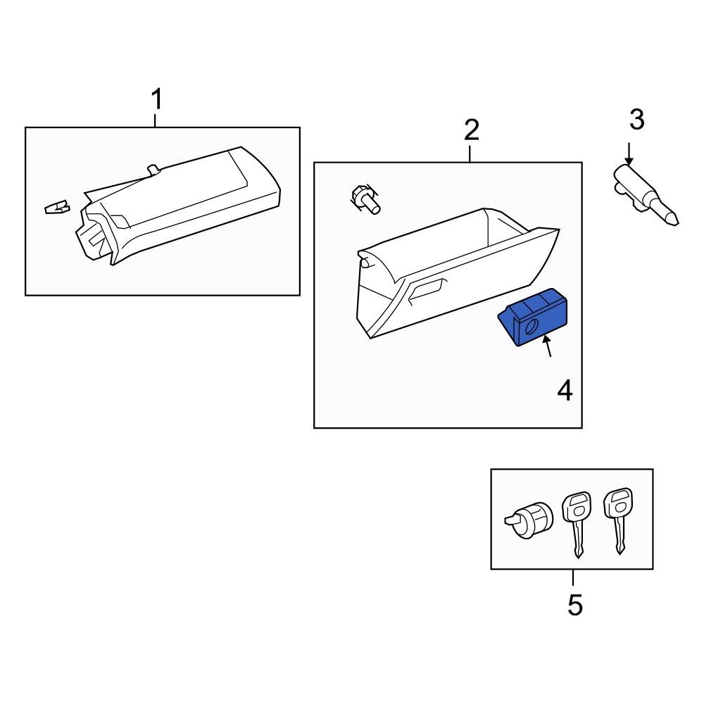 Toyota OE 555060R010B1 Front Glove Box Latch