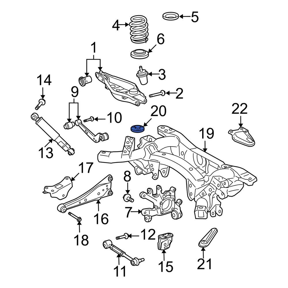 Toyota OE 5220342010 Rear Suspension Crossmember Insulator