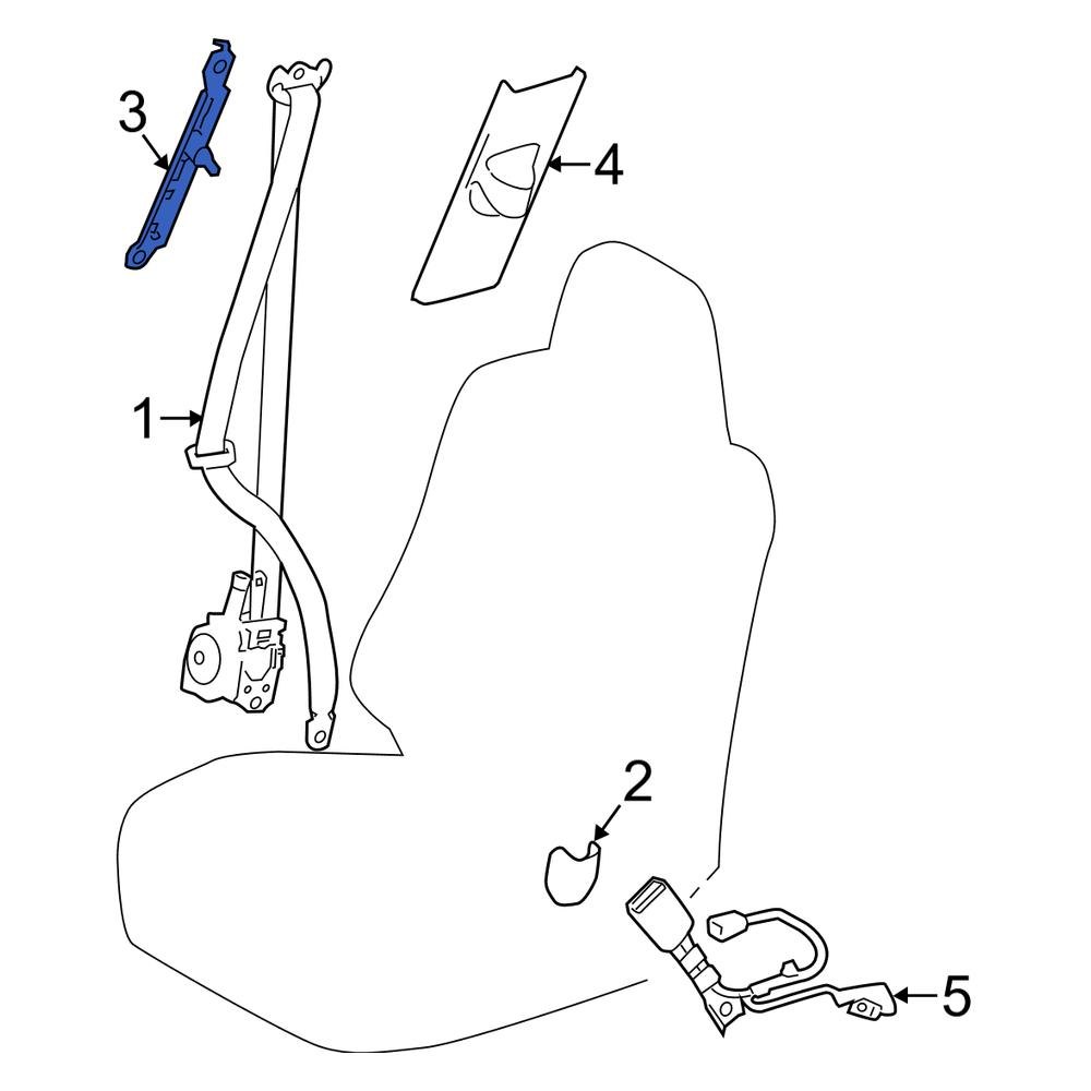 Toyota OE 7320006040 Front Seat Belt Height Adjuster