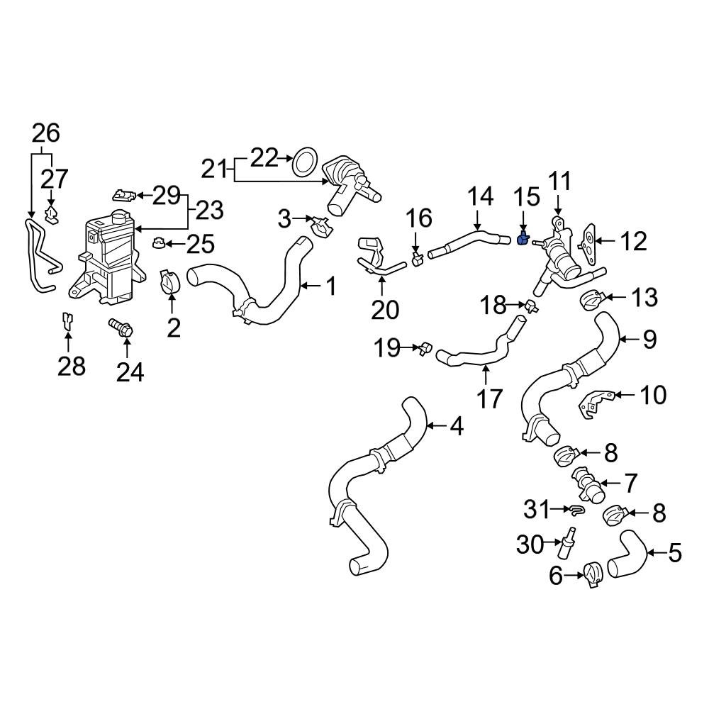 Toyota OE 9046715022 - Front Engine Coolant Bypass Pipe Clamp