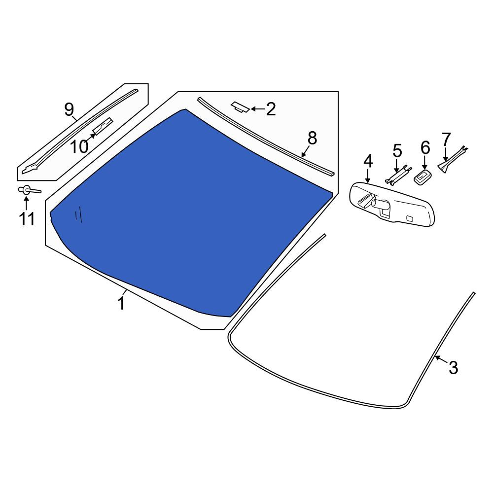 Toyota OE 561010E263 - Front Windshield
