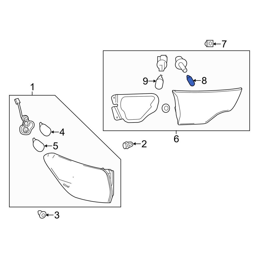 Toyota OE 9098111069 Side Marker Light Bulb