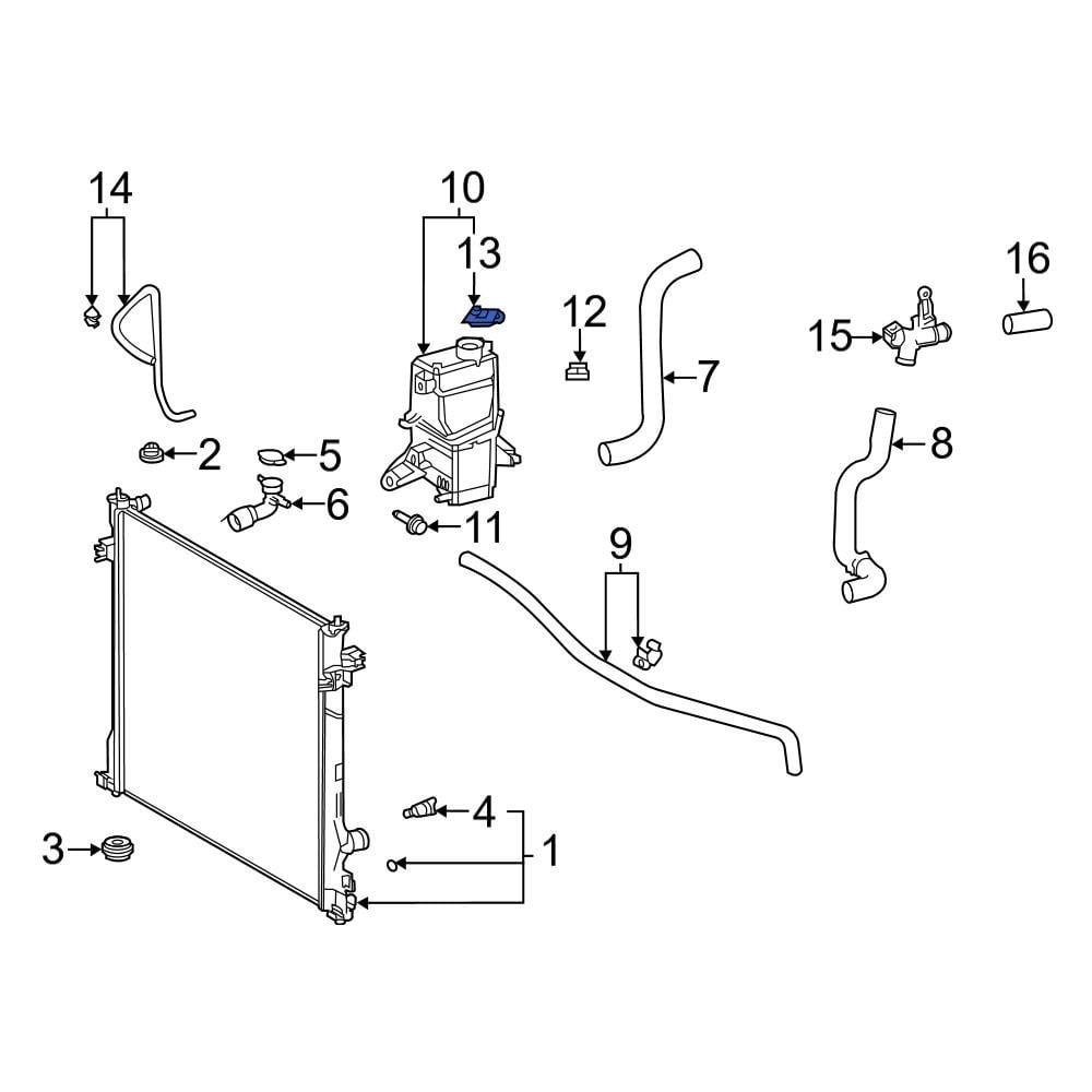 Toyota OE 16405F0030 Engine Coolant Reservoir Cap