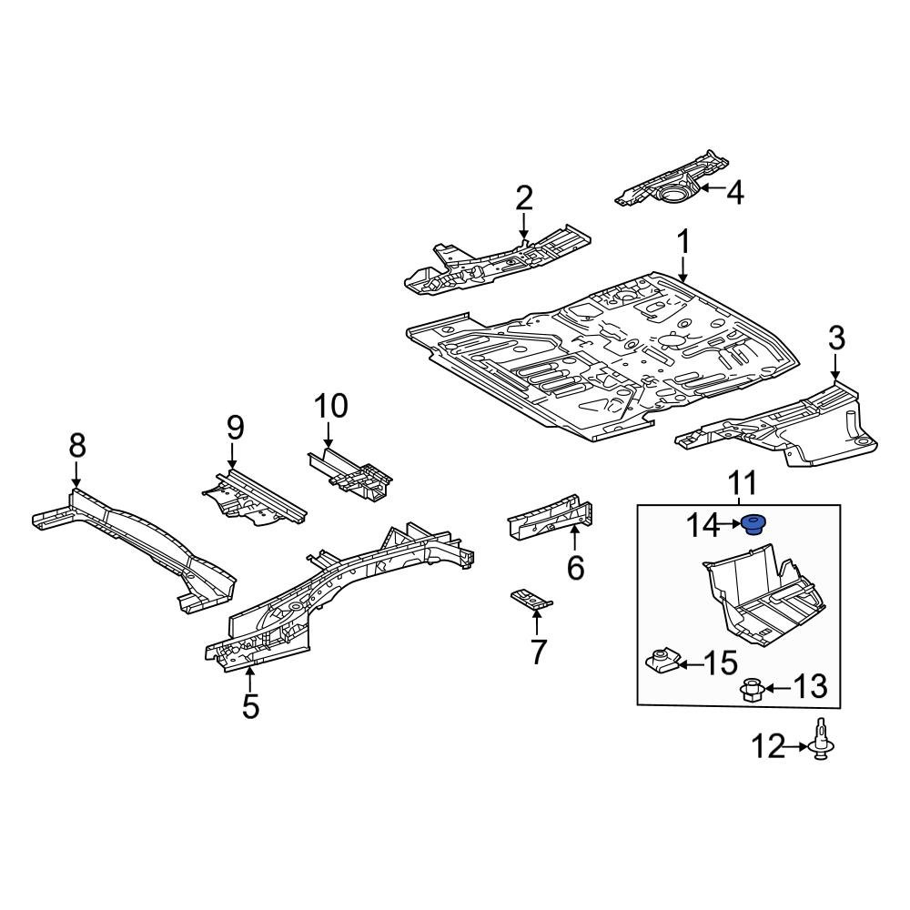 Toyota Oe 90561a0001 - Floor Pan Splash Shield Spacer