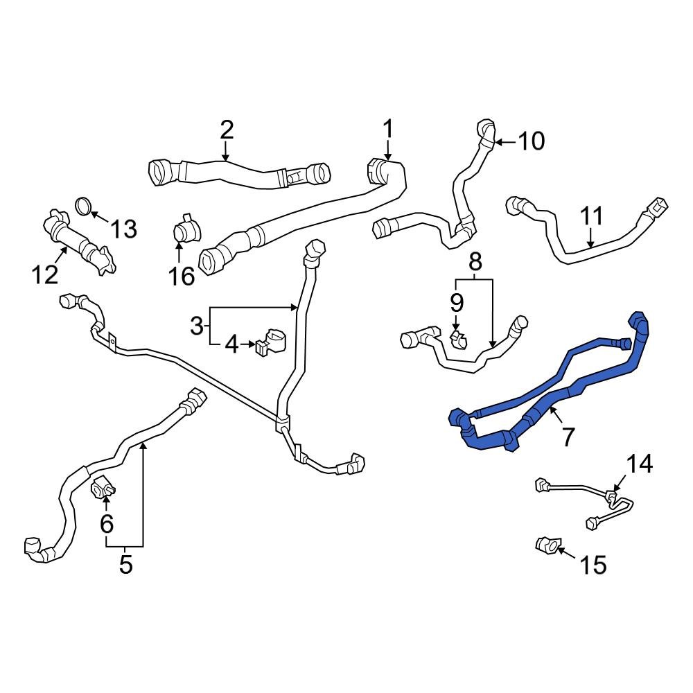 Toyota OE 16058WAA01 Engine Coolant Bypass Hose