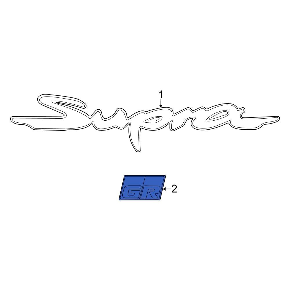 Toyota OE 75430WAA01 Rear Bumper Cover Emblem