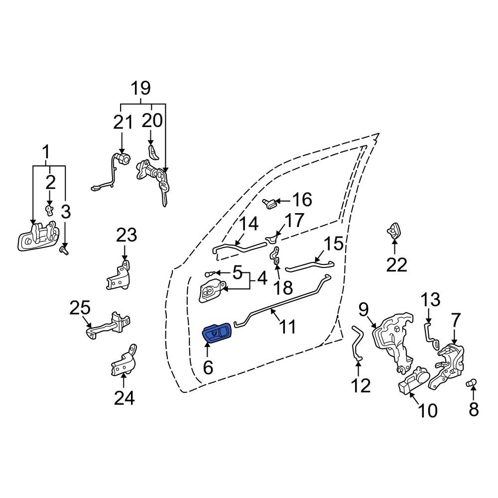 Toyota OE 69278AA010E0 Rear Left Interior Door Handle Trim