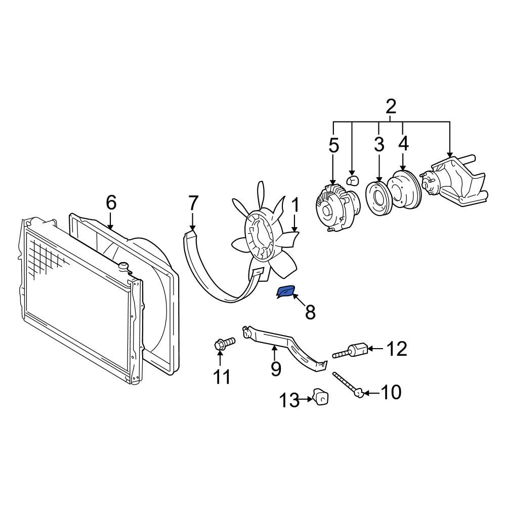 Toyota OE 9046806013 Engine Cooling Fan Shroud Clip