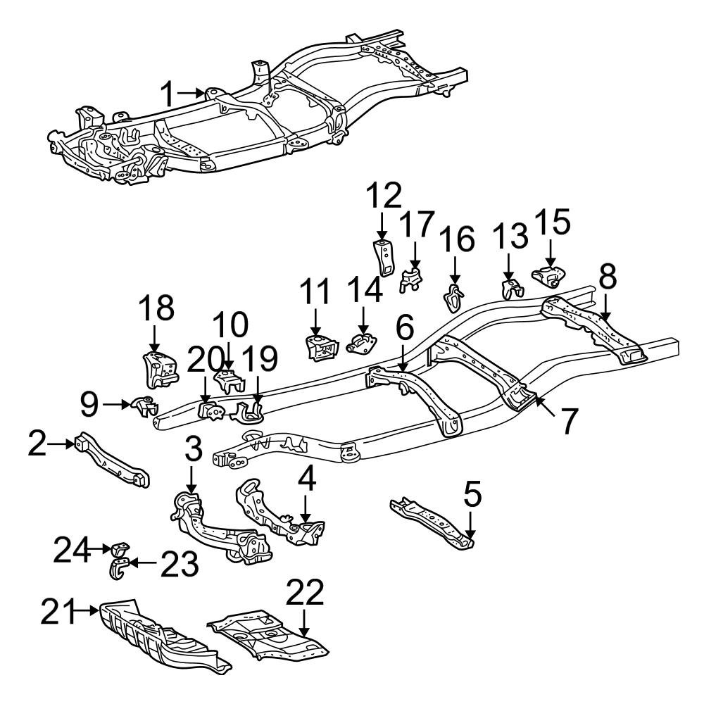 Toyota Oe 5102135060 - Front Frame Crossmember