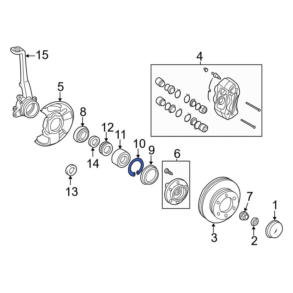 Toyota OE 9052199114 Front Wheel Bearing Snap Ring