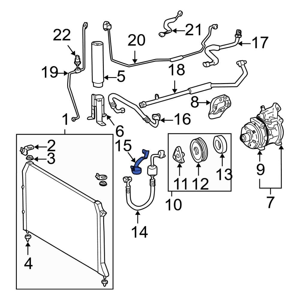Toyota OE 8871845010 Front A/C Refrigerant Line Bracket