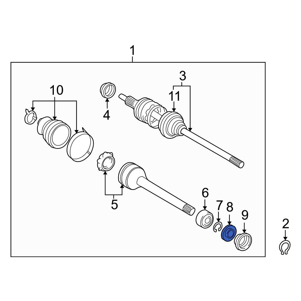 Toyota OE 4345806020 Front Right CV Joint Oil Seal Dust Shield