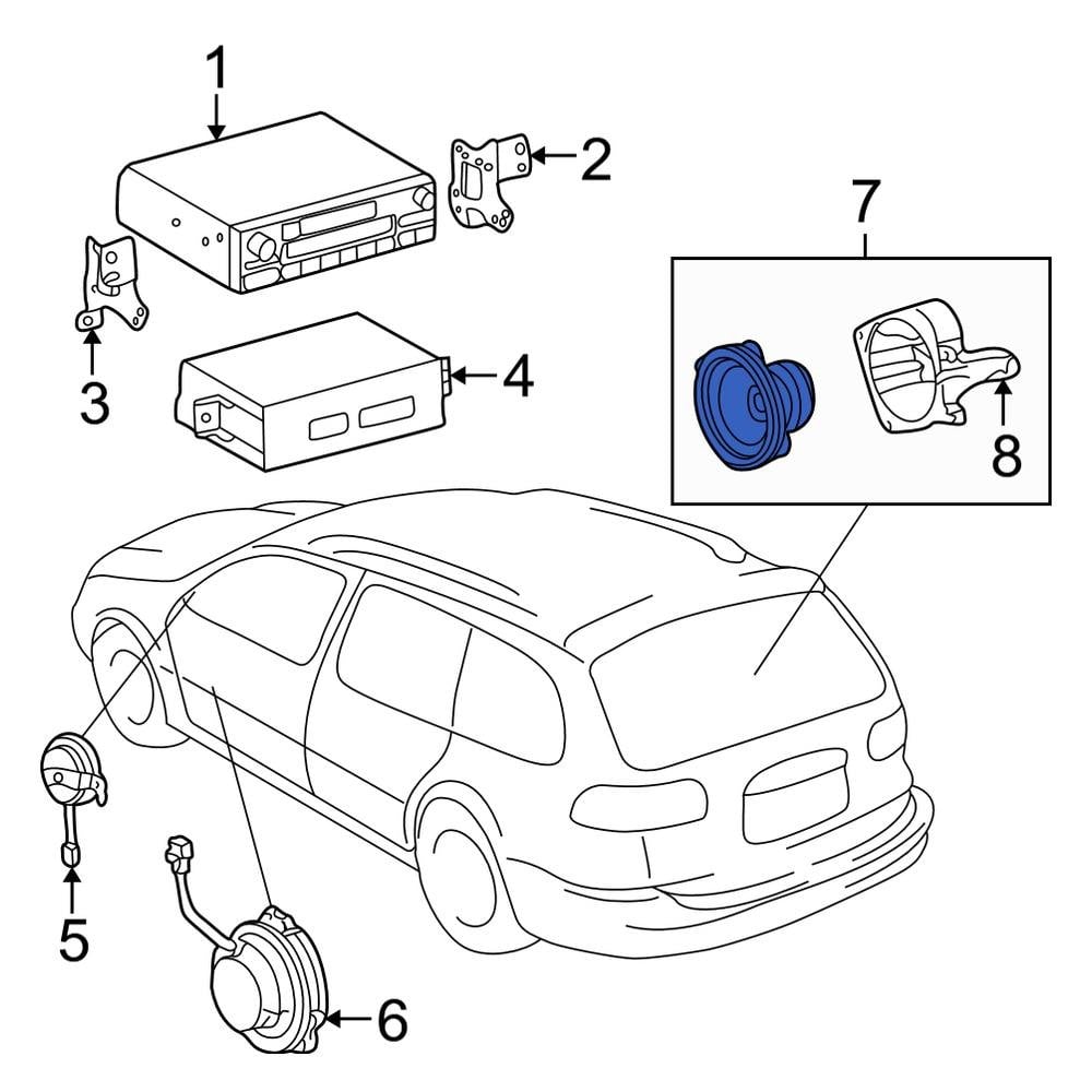 Toyota OE 8616008120 - Rear Center Right Speaker