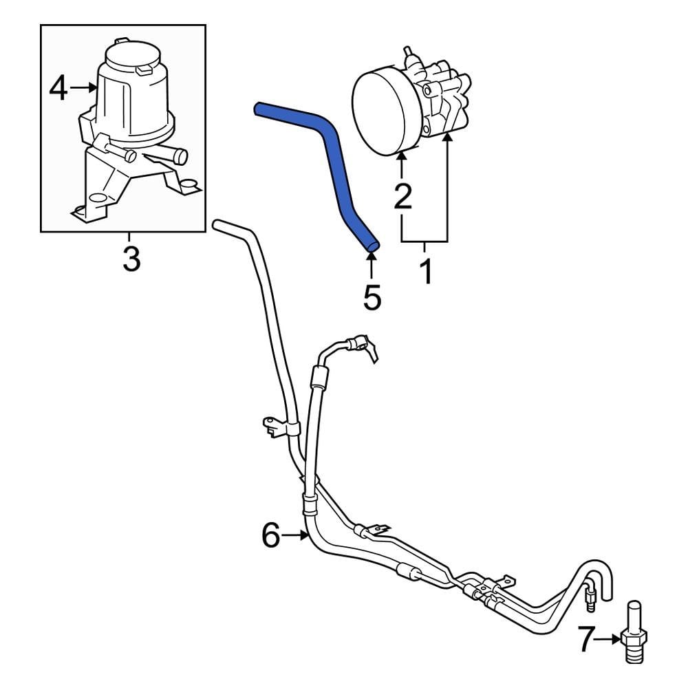 Toyota OE 4434804030 - Front Power Steering Reservoir Hose