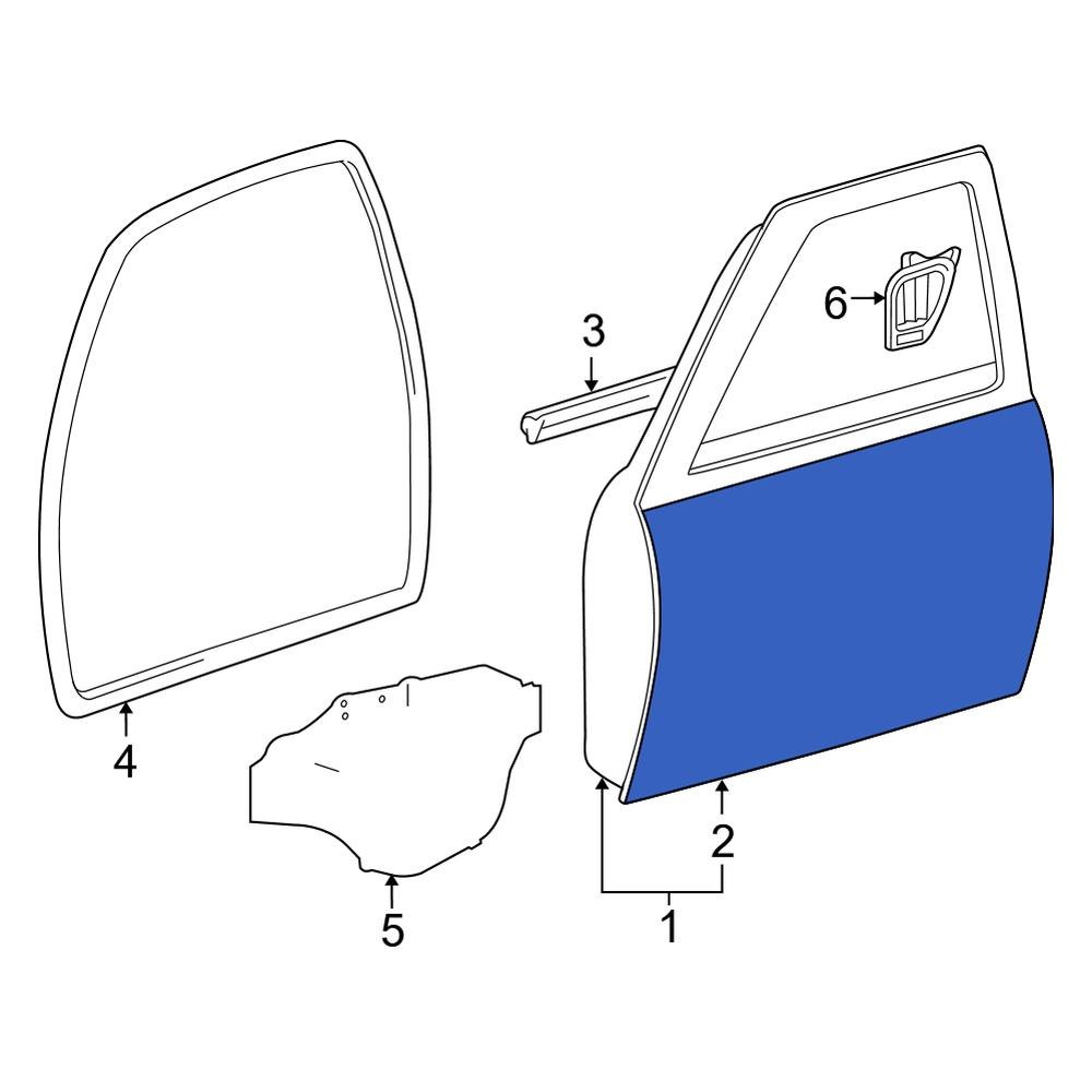 Toyota OE 6711204080 Front Left Outer Door Outer Panel