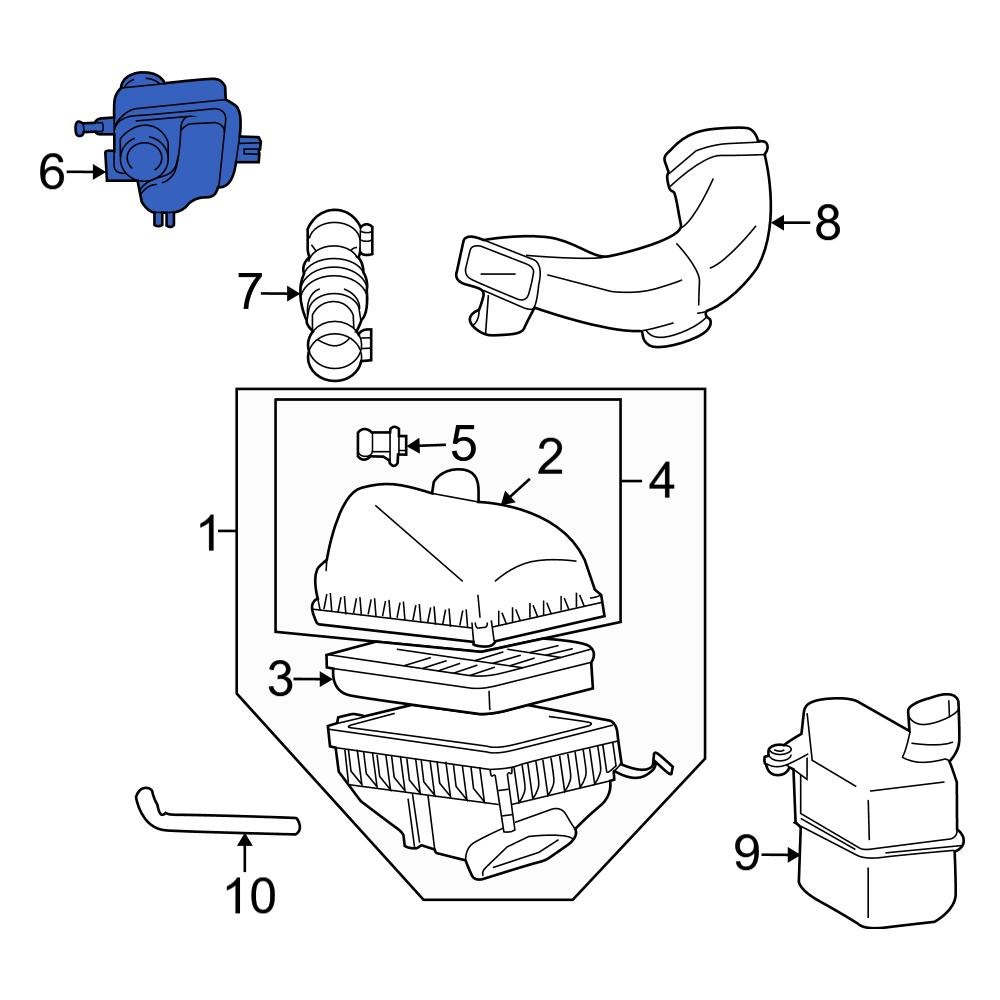 Toyota OE 178930A031 Upper Engine Air Intake Resonator