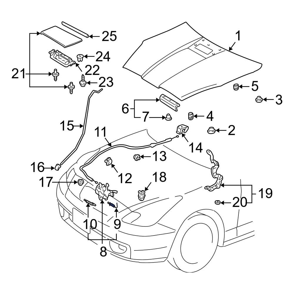 Toyota OE 9050618080 Front Hood Pop Up Spring