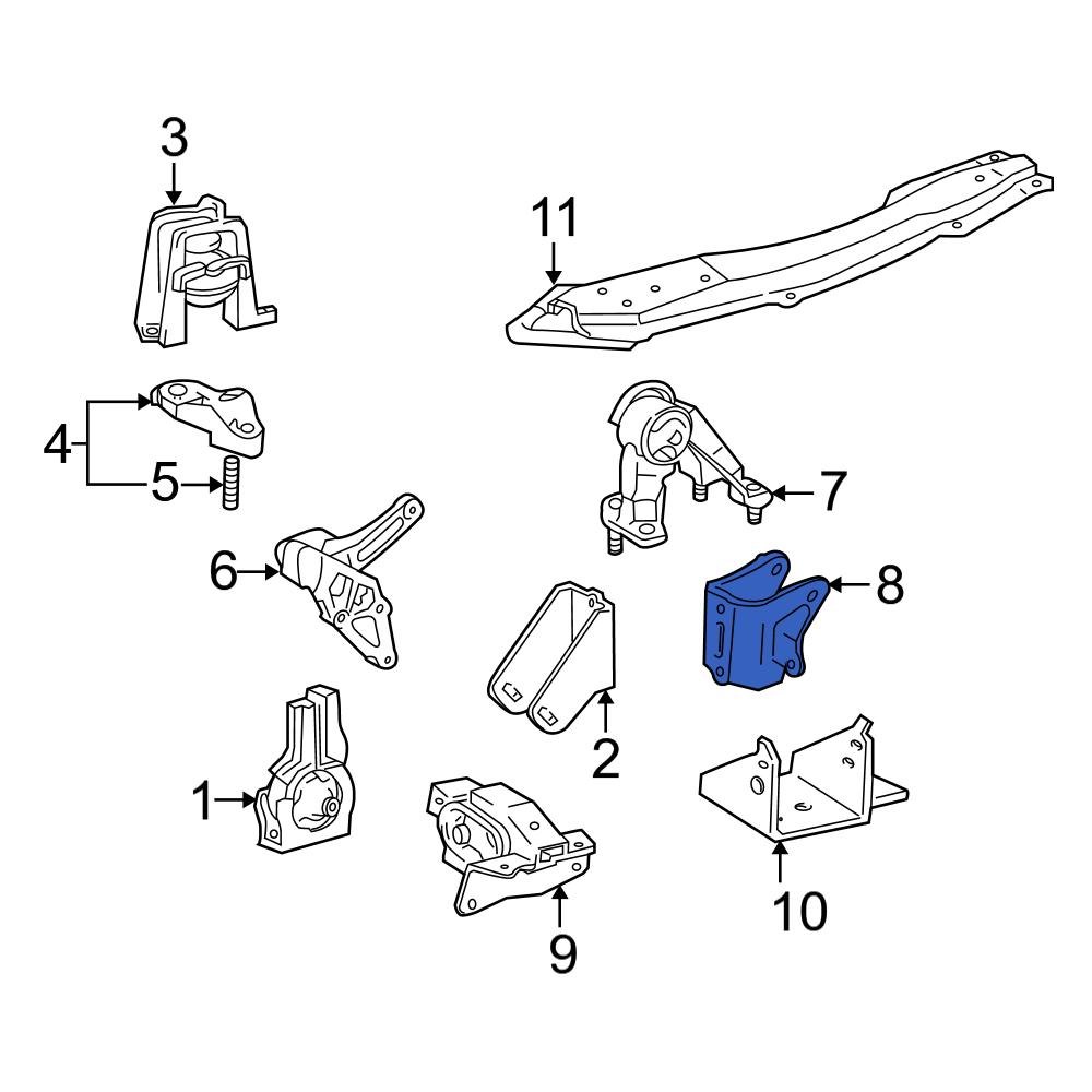 Toyota OE 1232122030 Rear Engine Mount Bracket