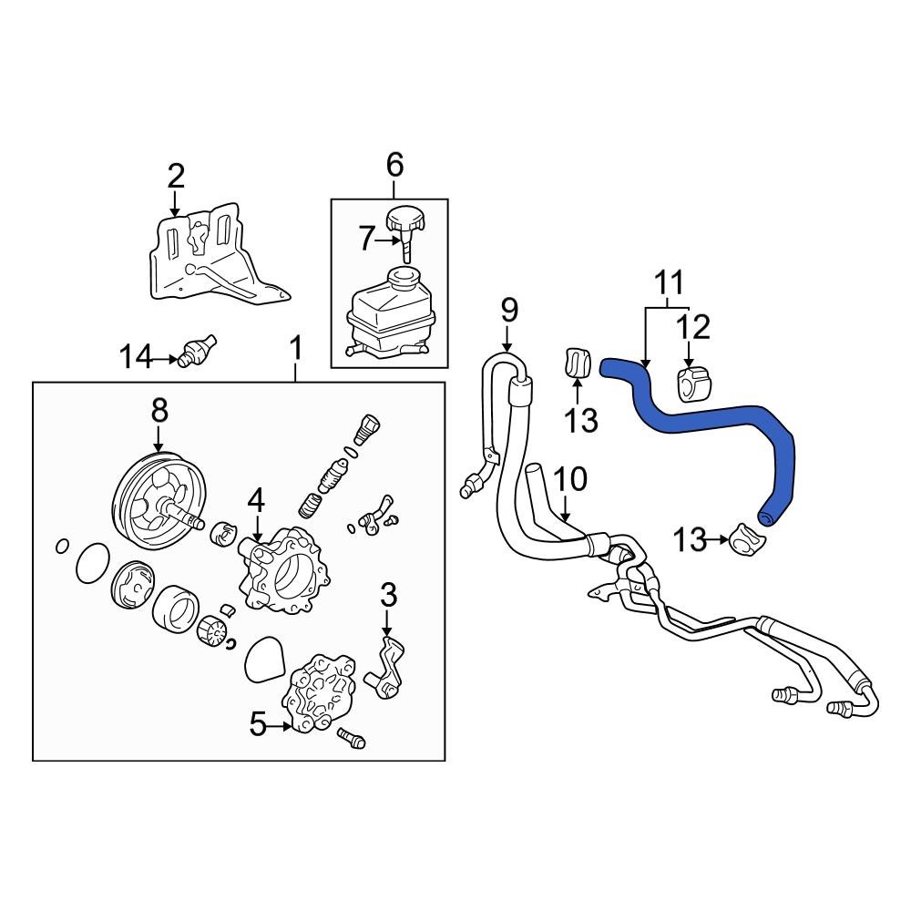 Toyota OE 4434820610 - Power Steering Reservoir Hose