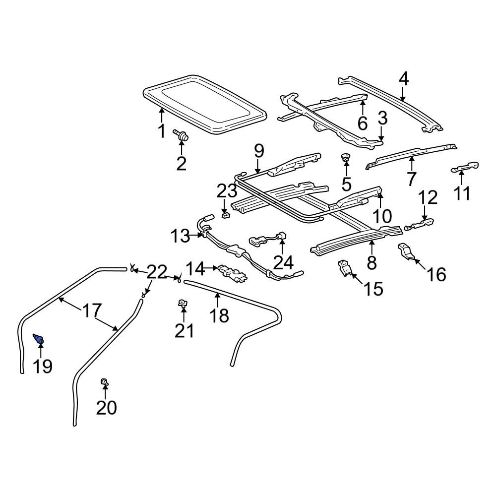 Toyota OE 9095901566 Front Right Sunroof Drain Hose Clamp