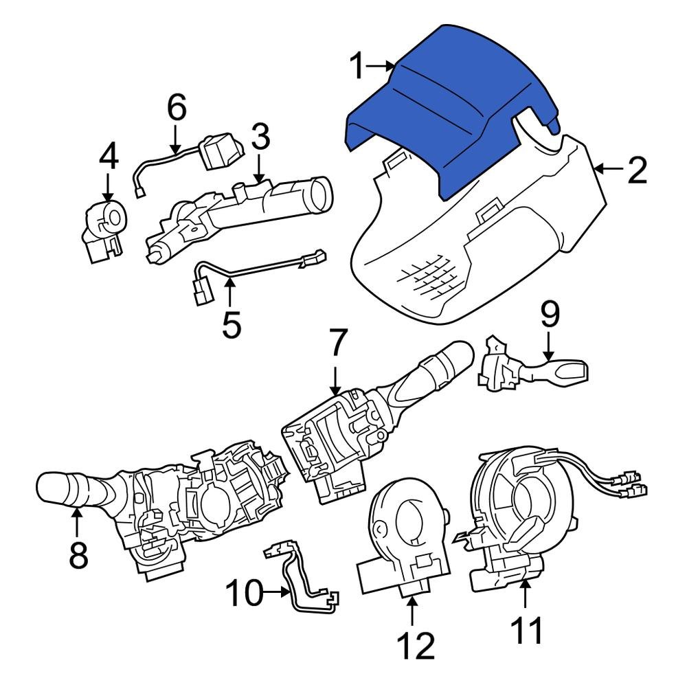 Toyota OE 45286AC010B2 Upper Steering Column Cover