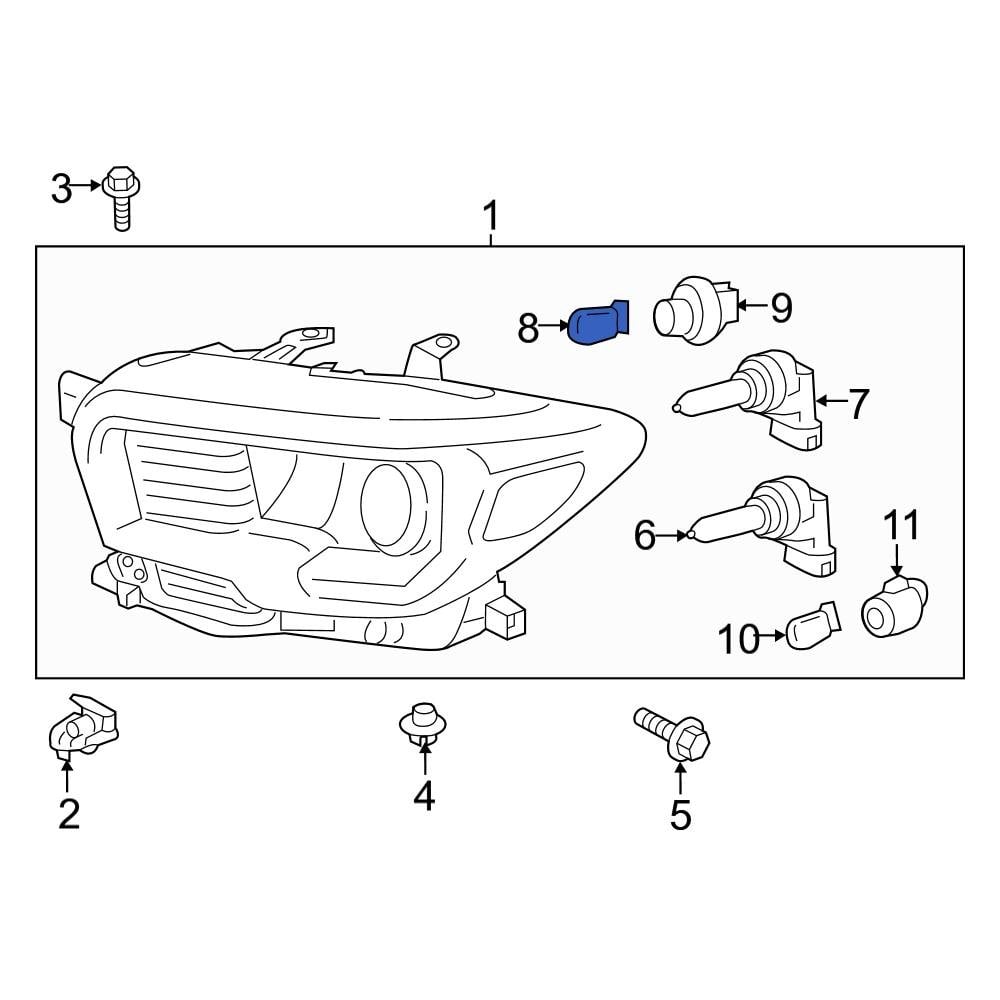 Toyota OE 9098113044 Rear Turn Signal Light Bulb