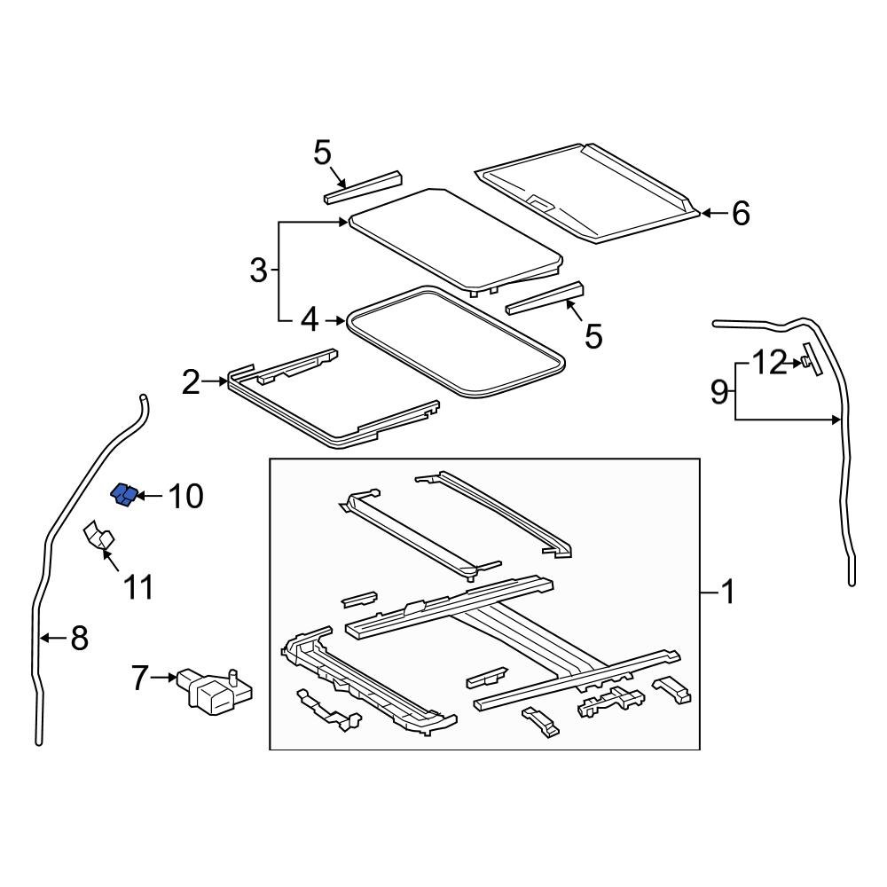 Toyota OE 6323604010 Left Upper Sunroof Drain Hose Clip