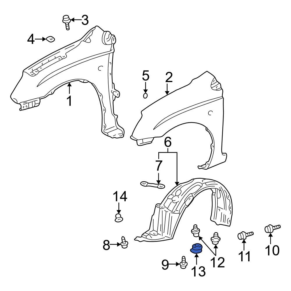 Toyota OE 9046705114 - Fender Liner Nut