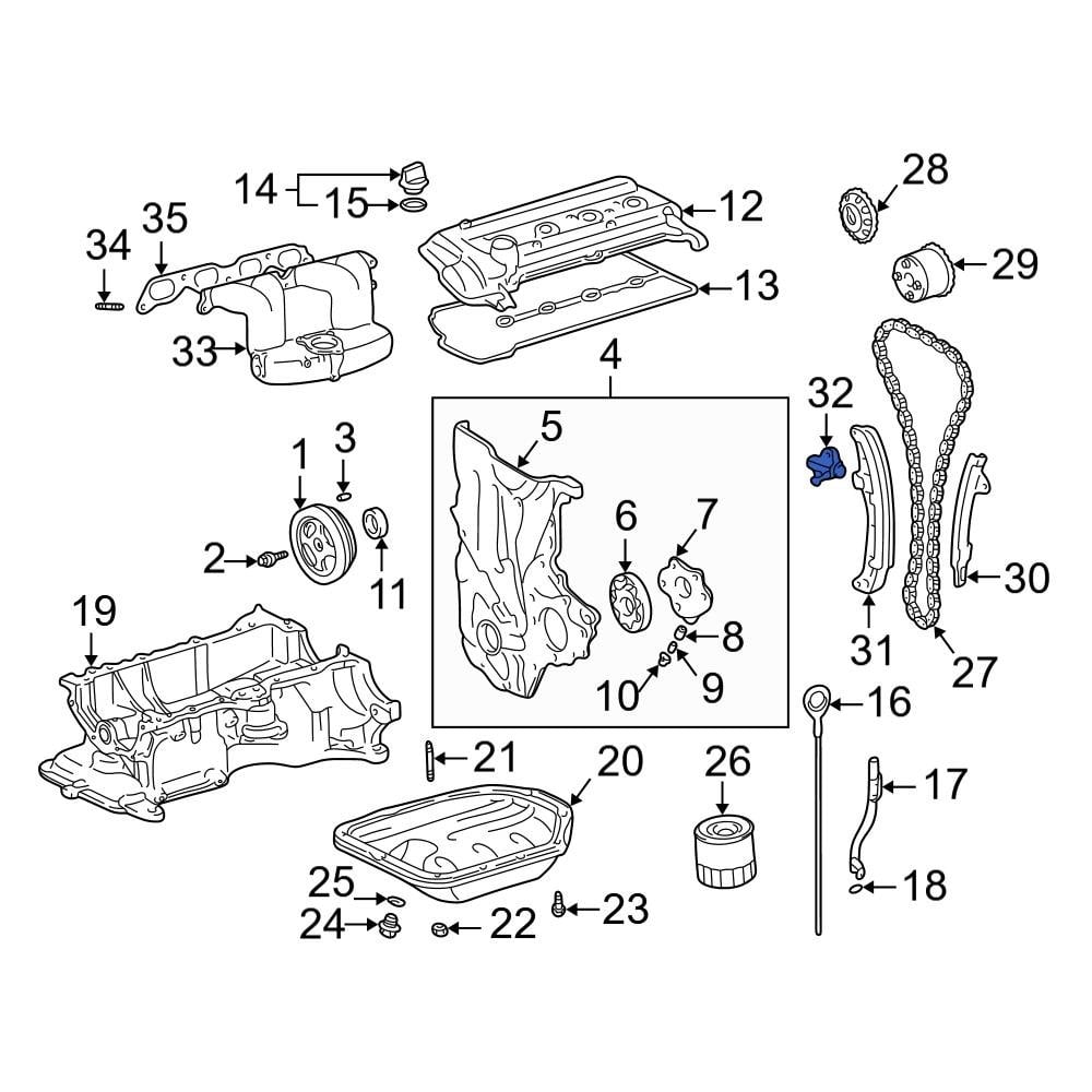 Toyota OE 1354021020 - Engine Timing Chain Tensioner