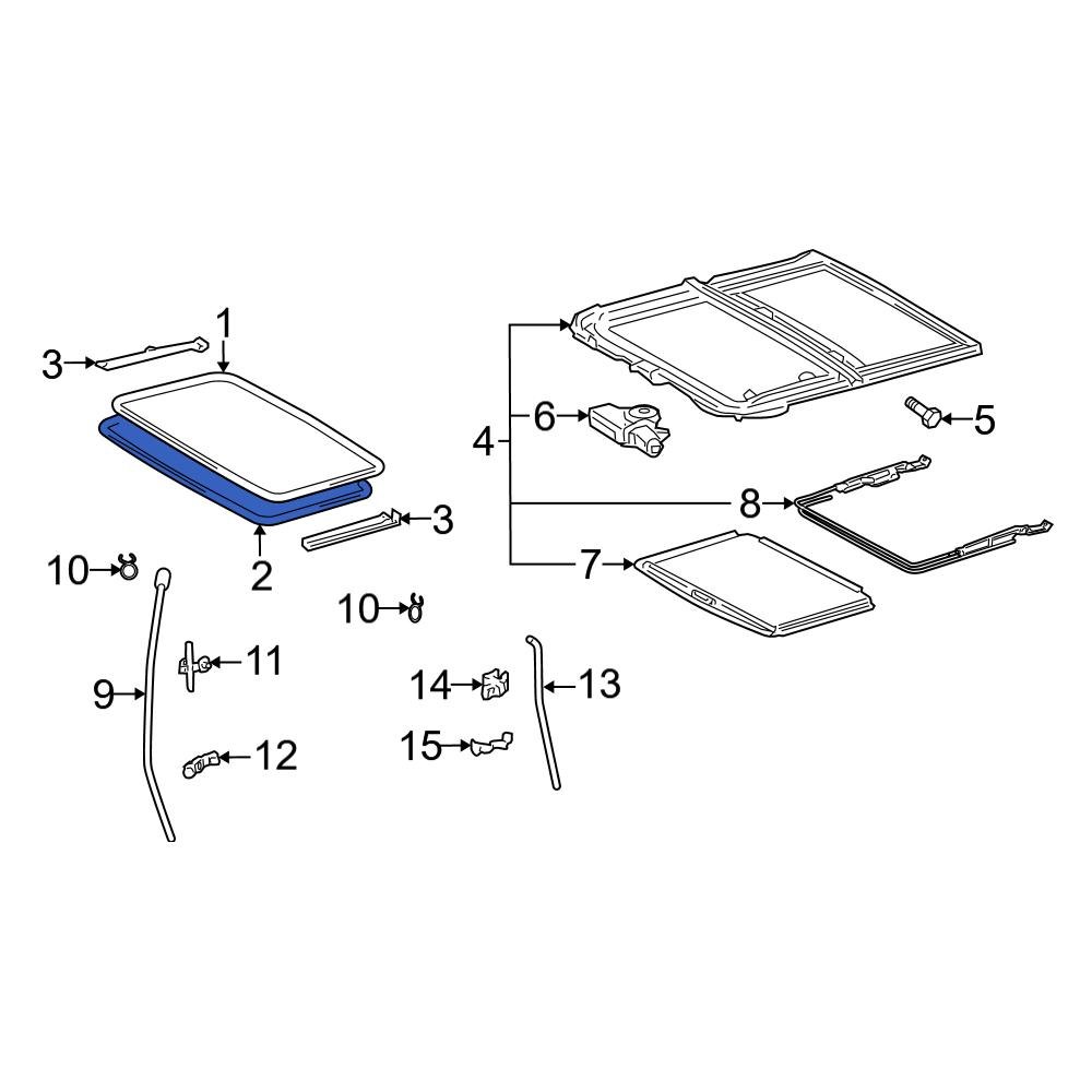 Toyota OE 6325130100 Sunroof Seal