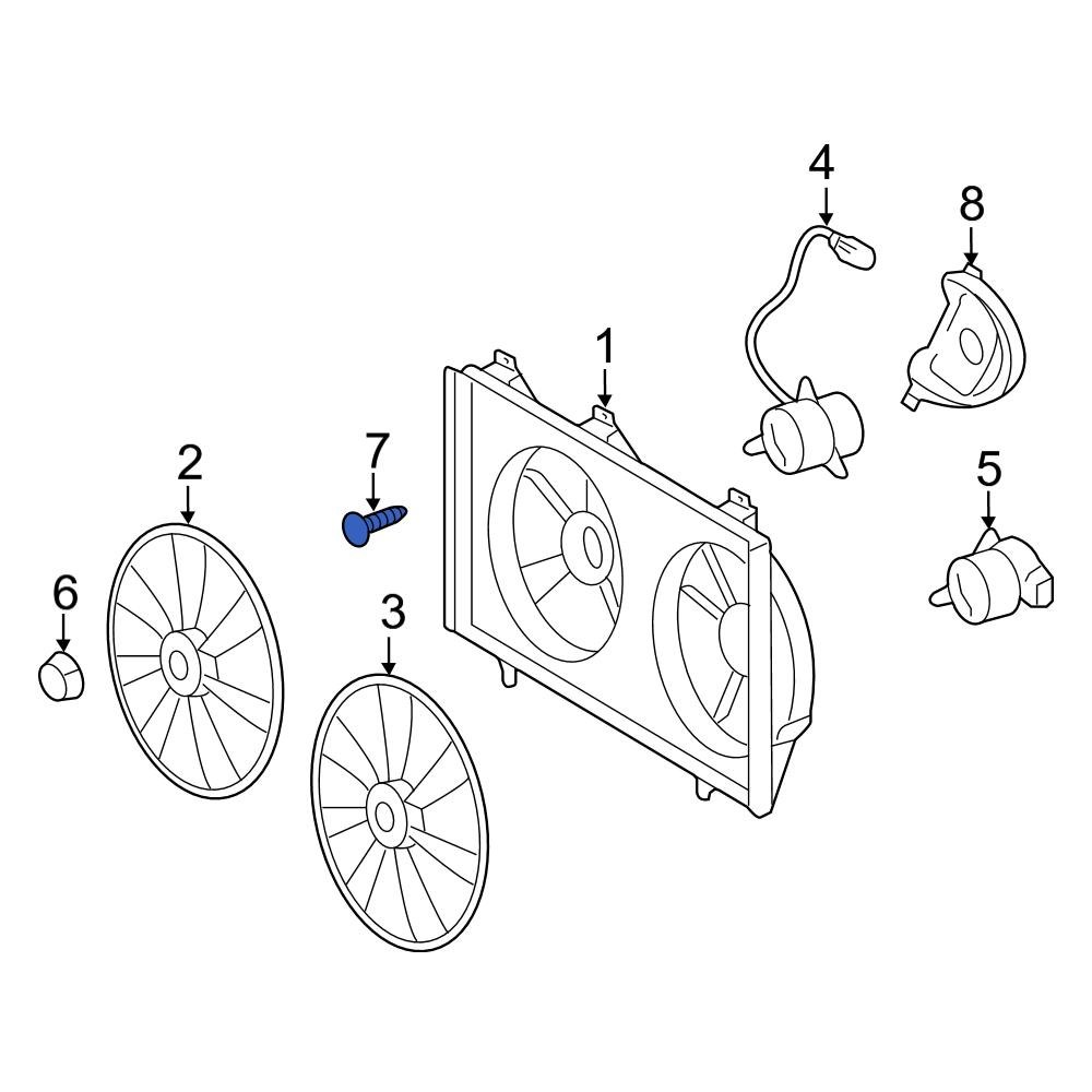 Toyota OE 9009904117 A/C Condenser Fan Blade Bolt