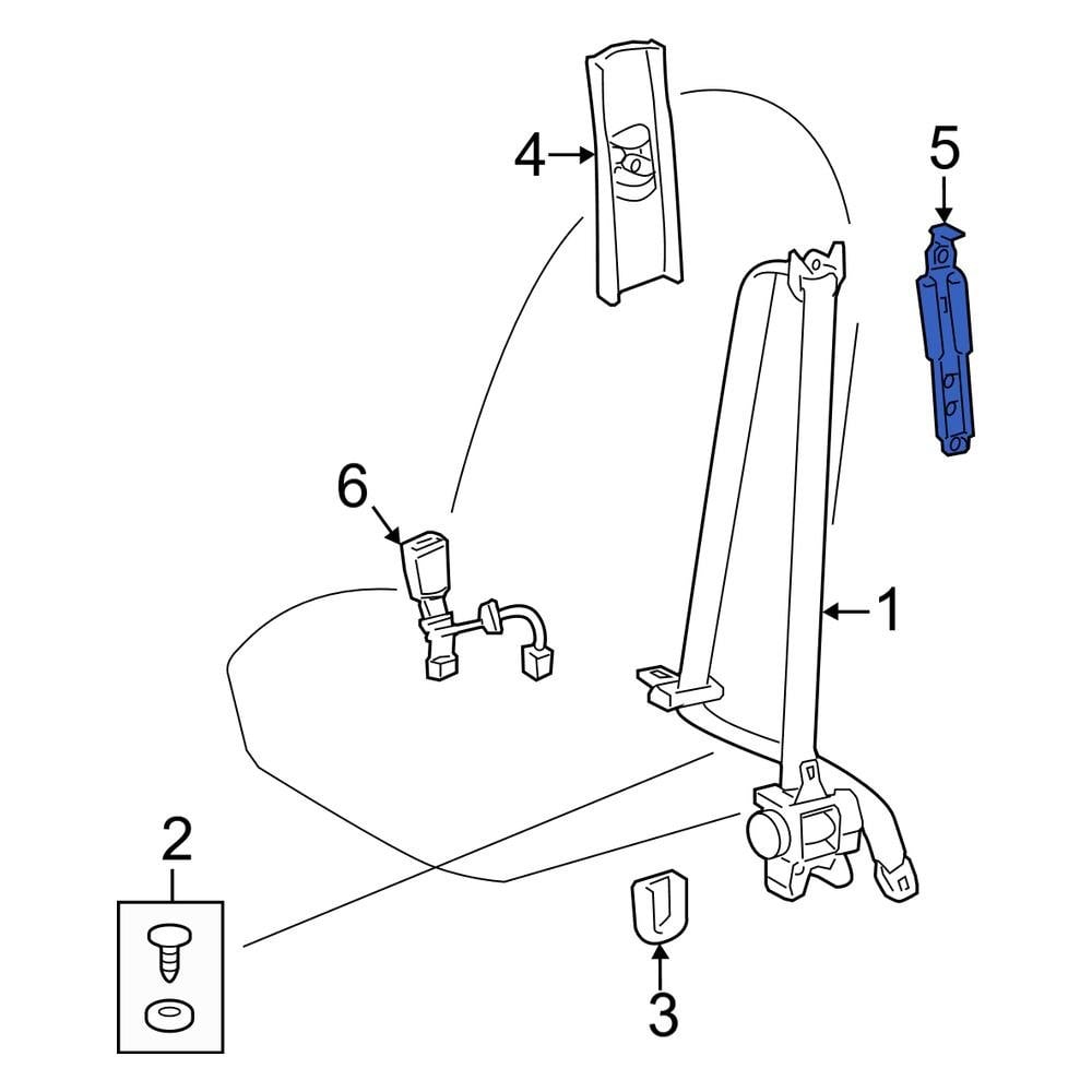 Toyota OE 7320006040 Front Seat Belt Height Adjuster