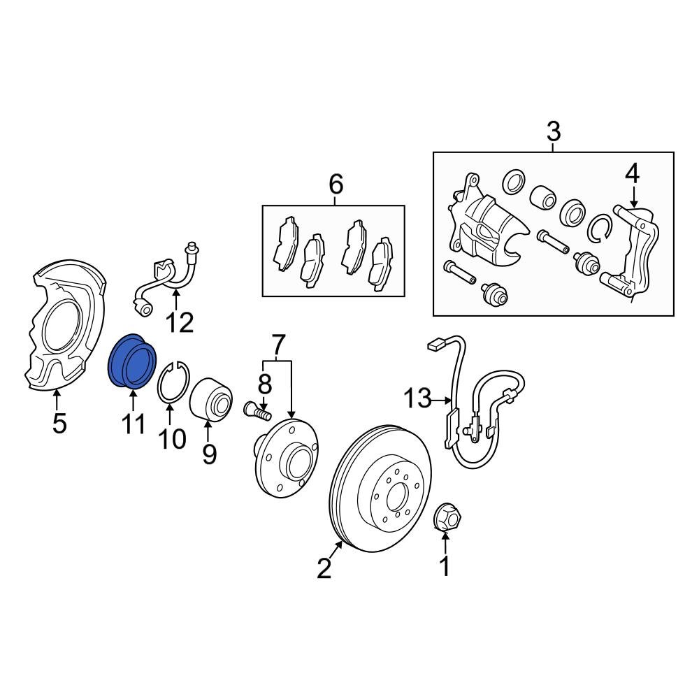 Toyota OE 4324673010 Front Wheel Bearing Dust Cap
