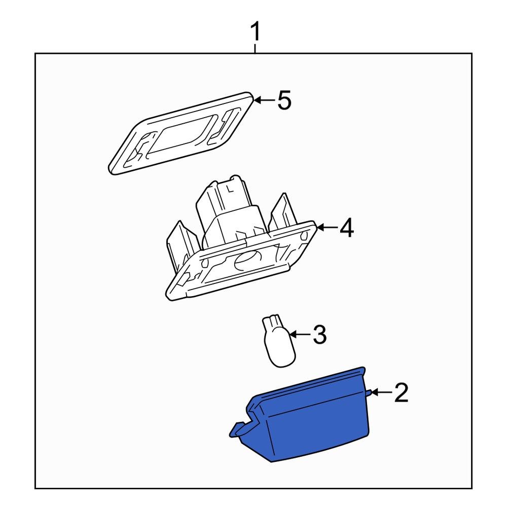 Toyota OE 8127106030 Rear License Plate Light Lens