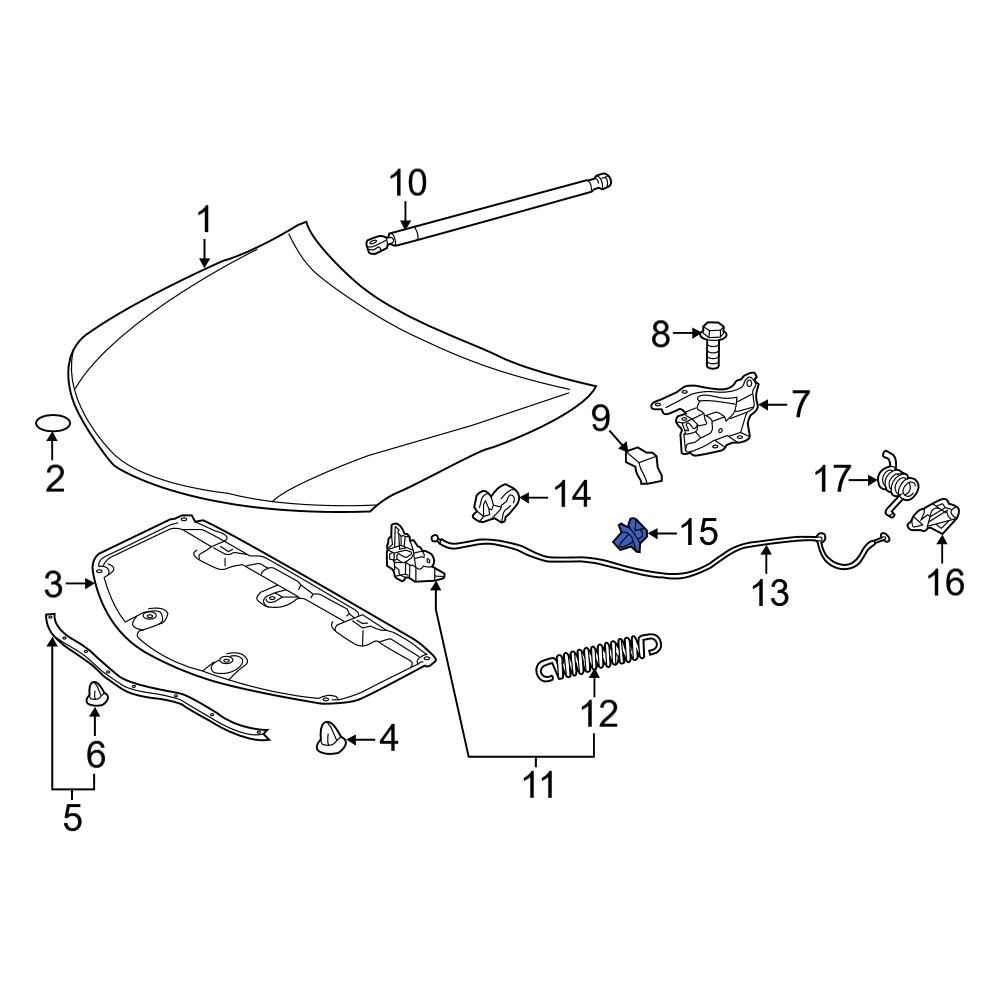 Toyota OE 9046906005 - Hood Release Cable Clip