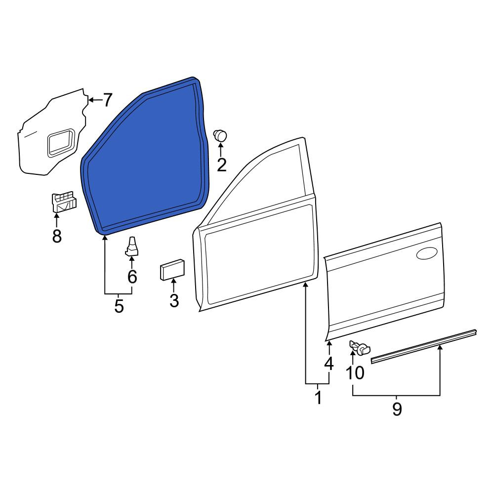 Toyota OE 6786206090 - Front Left Outer Door Seal