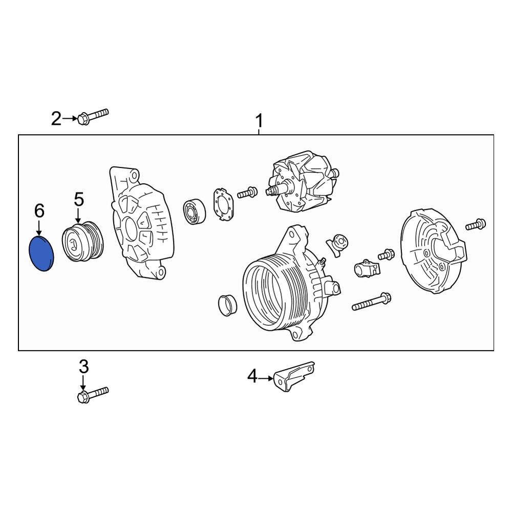 Toyota OE 274160W050 - Alternator Pulley Cap